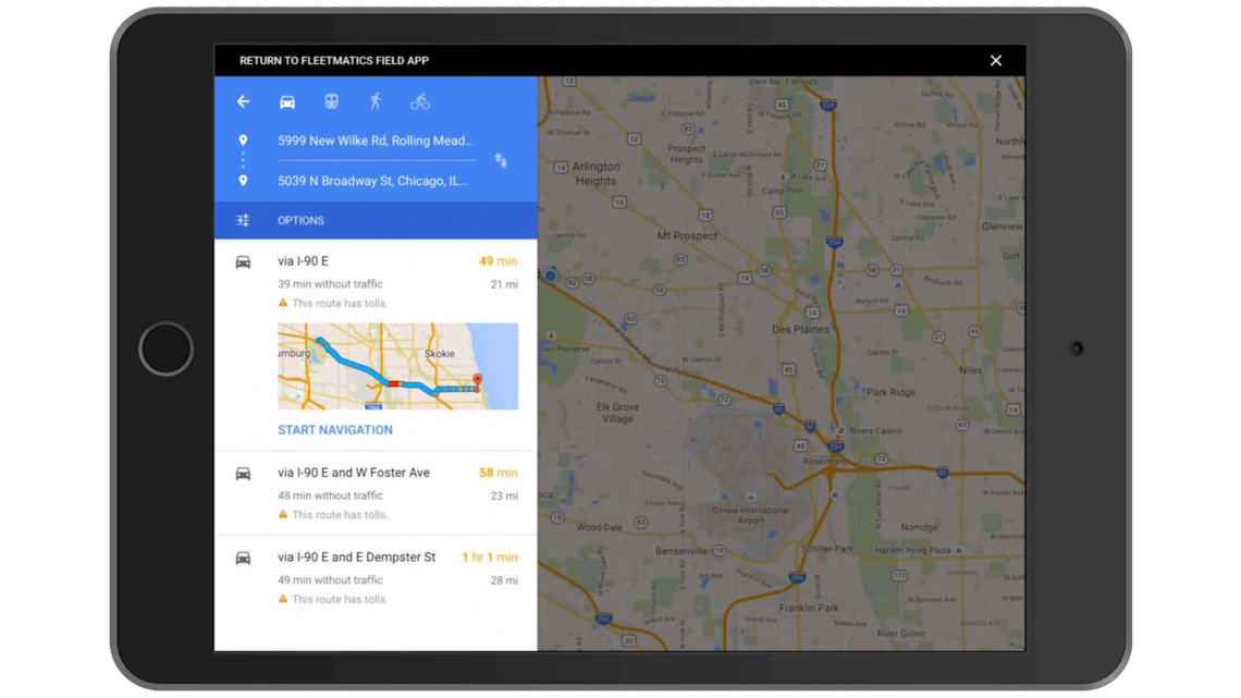 Fleetmatics Reveal Location Map