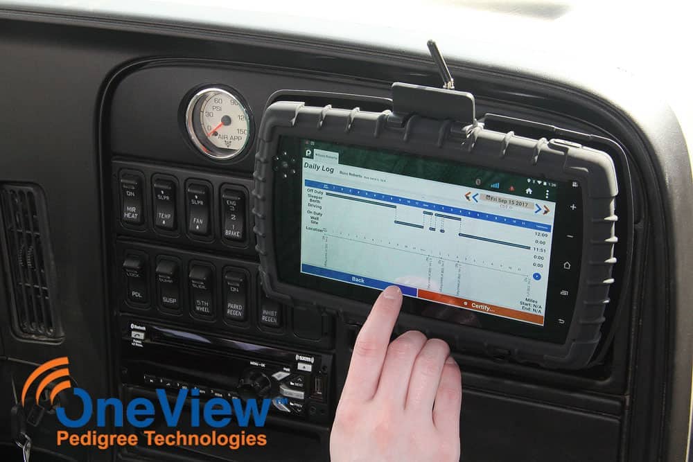 Pedigree ELD Inside a Vehicle